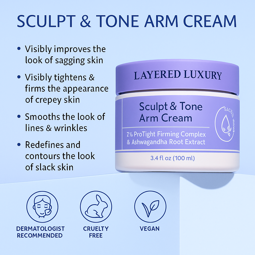 Sculpt & Tone Arm Cream with 7% Pro Tight Firming Complex & Ashwagandha Root Extract