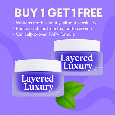 Layered Luxury PureGlow™ Powder Brighten Instantly. Smile Confidently. 1 + 1 FREE