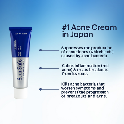 Japan's #1 Acne Solution | ScarSafe Acne Cream | Heal Acne, Redness & Scars in Just 3 Days