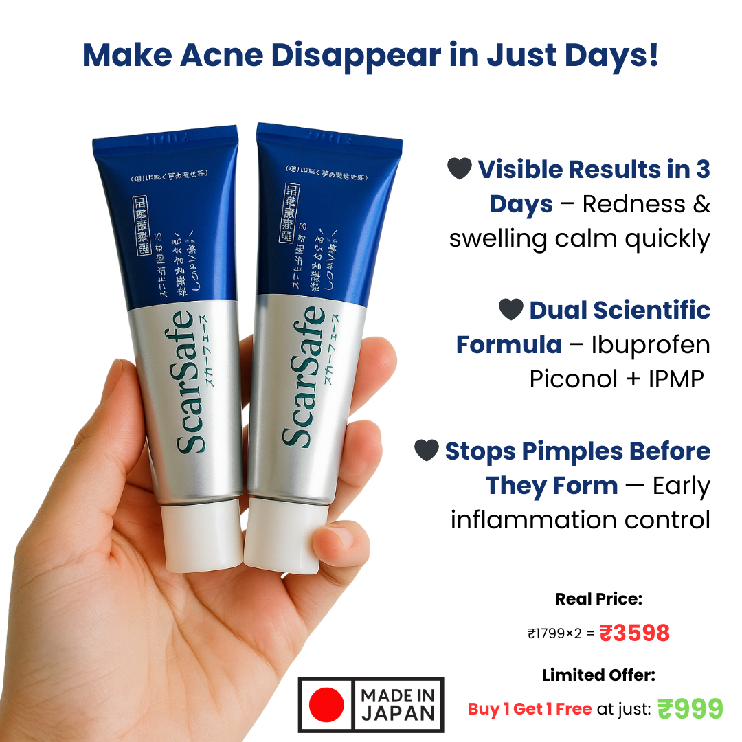 Japan's #1 Acne Solution | ScarSafe Acne Cream | Heal Acne, Redness & Scars in Just 3 Days