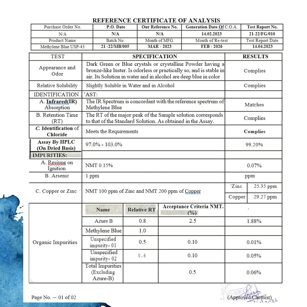Layered Luxury - USP Grade Methylene Blue
