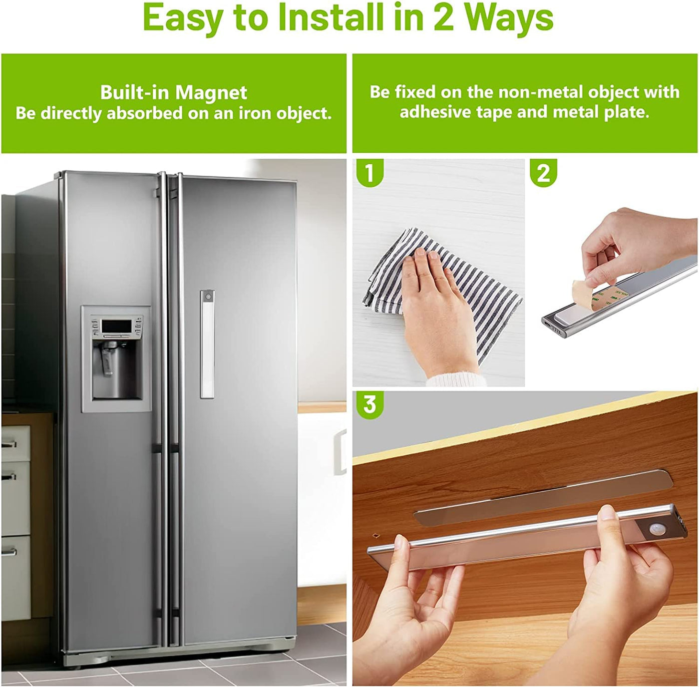 Rechargeable Automatic Motion Sensor LED Light ( Pack Of 2 )