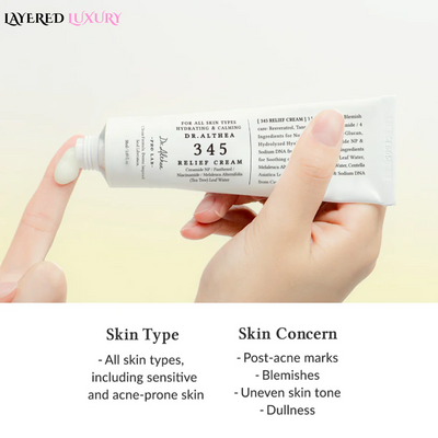 DermaRelief - 345 Relief Cream | 3x Faster Recovery From Acne, Stress, and Pollution.