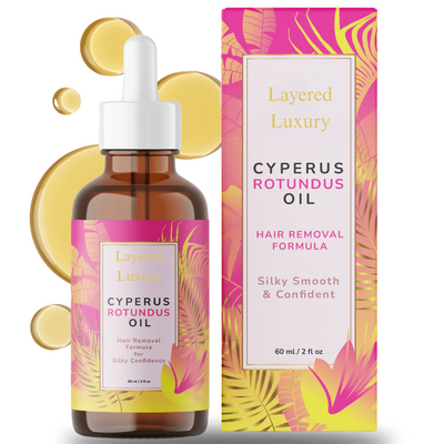 Natural Hair Reduction Oil | Slows Regrowth with Cyperus Root Extract